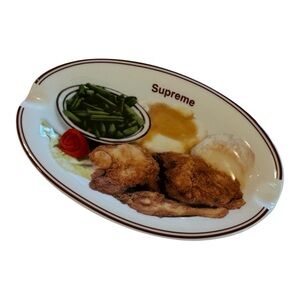 Supreme Chicken Dinner Plate ashtray
